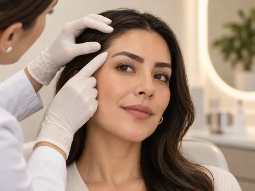 Detalle de cejas para servicio de injerto de cejas